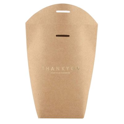 Cyrank 20Pcs Gift Bags Wedding Decorative Boxes with Thank You Words Printing Party Favor Bags for Anniversary Birthday Party Shower Gift(Brown)