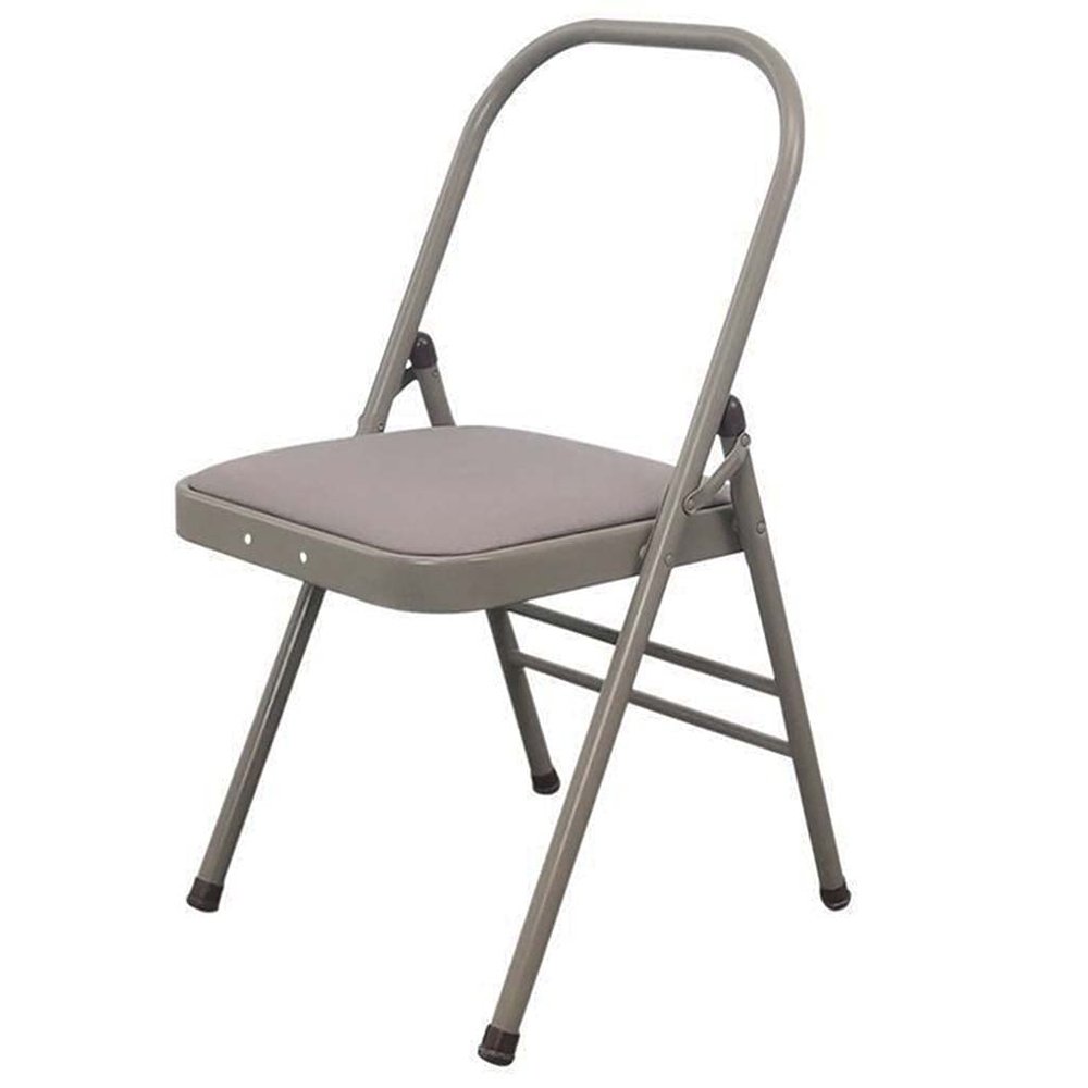Mobkid Professional Auxiliary Chair Bold Thicken Open Shoulder Professional Training Folding Stool Easy to Fold and Store Training Chair (Color : Gray, Size : 40.540.582.5cm)