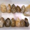 600g-700g Natural Healing Stone Quartz Torch Free Shape Tower Yellow Hematoid Crystal Flame for Home Decoration 1pc view 2