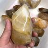 600g-700g Natural Healing Stone Quartz Torch Free Shape Tower Yellow Hematoid Crystal Flame for Home Decoration 1pc view 4