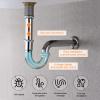 Ibergrif Universal Siphon for Sink, Chrome Stainless Steel view 3