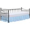 Twin Daybed Skirt 14 Inch Drop, Dust Ruffle Bed Skirts for Daybeds, Split Corners with Three Side Coverage (Light Blue) view 1
