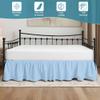 Twin Daybed Skirt 14 Inch Drop, Dust Ruffle Bed Skirts for Daybeds, Split Corners with Three Side Coverage (Light Blue) view 2