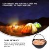 Cabilock Single Person Cast Camping Kettle Cooking Pot Lid Lightweight Backpacking Cookware Set view 3