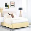 600 Thread Count 100% Cotton 1PC Tailored Pleated Bed Skirt Dust Ruffle Bed Skirt Never Lift Your Mattress Classic 18Drop Length Pleated Styling,Ivory/Split Cal-King view 1