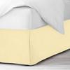600 Thread Count 100% Cotton 1PC Tailored Pleated Bed Skirt Dust Ruffle Bed Skirt Never Lift Your Mattress Classic 18Drop Length Pleated Styling,Ivory/Split Cal-King view 2