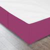 600 Thread Count 100% Cotton 1PC Tailored Pleated Bed Skirt Dust Ruffle Bed Skirt Never Lift Your Mattress Classic 18Drop Length Pleated Styling,Magenta/Split Queen view 4