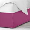 600 Thread Count 100% Cotton 1PC Tailored Pleated Bed Skirt Dust Ruffle Bed Skirt Never Lift Your Mattress Classic 18Drop Length Pleated Styling,Magenta/Split Cal-King view 2