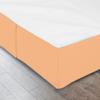 600 Thread Count 100% Cotton 1PC Tailored Pleated Bed Skirt Dust Ruffle Bed Skirt Never Lift Your Mattress Classic 18Drop Length Pleated Styling,Light Orange/Split Queen view 4