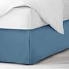 600 Thread Count 100% Cotton 1PC Tailored Pleated Bed Skirt Dust Ruffle Bed Skirt Never Lift Your Mattress Classic 18Drop Length Pleated Styling,Blue Heaven/Split Cal-King view 2