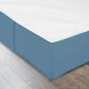 600 Thread Count 100% Cotton 1PC Tailored Pleated Bed Skirt Dust Ruffle Bed Skirt Never Lift Your Mattress Classic 18Drop Length Pleated Styling,Blue Heaven/Split Cal-King view 4