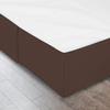 600 Thread Count 100% Cotton 1PC Tailored Pleated Bed Skirt Dust Ruffle Bed Skirt Never Lift Your Mattress Classic 18Drop Length Pleated Styling,Dark Brown/Split King view 4