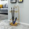Umbrella Rack Hua Modern Creative Umbrella Stand, Metal Umbrella Storage Rack with Tray, Umbrella/Cane Storage at The Entrance of The Home Hotel Office, Gold, Black (Color : Gold) view 2