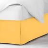 600 Thread Count 100% Cotton 1PC Tailored Pleated Bed Skirt Dust Ruffle Bed Skirt Never Lift Your Mattress Classic 18Drop Length Pleated Styling,Yellow/Split King view 2