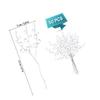 FAVOMOTO 50 Stems 17cm Artificial Bouquets with Acrylic Bead Drops Crystal Stem for Wedding and DIY Crafts - White Floral Picks view 2