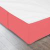 600 Thread Count 100% Cotton 1PC Tailored Pleated Bed Skirt Dust Ruffle Bed Skirt Never Lift Your Mattress Classic 18Drop Length Pleated Styling,Coral/Split Queen view 4
