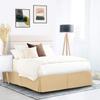 600 Thread Count 100% Cotton 1PC Tailored Pleated Bed Skirt Dust Ruffle Bed Skirt Never Lift Your Mattress Classic 18Drop Length Pleated Styling,Beige/Split Queen view 1
