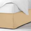 600 Thread Count 100% Cotton 1PC Tailored Pleated Bed Skirt Dust Ruffle Bed Skirt Never Lift Your Mattress Classic 18Drop Length Pleated Styling,Beige/Split Queen view 2