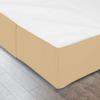 600 Thread Count 100% Cotton 1PC Tailored Pleated Bed Skirt Dust Ruffle Bed Skirt Never Lift Your Mattress Classic 18Drop Length Pleated Styling,Beige/Split Queen view 4