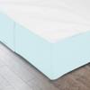 600 Thread Count 100% Cotton 1PC Tailored Pleated Bed Skirt Dust Ruffle Bed Skirt Never Lift Your Mattress Classic 18Drop Length Pleated Styling,Light Blue/Split Queen view 4