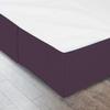 600 Thread Count 100% Cotton 1PC Tailored Pleated Bed Skirt Dust Ruffle Bed Skirt Never Lift Your Mattress Classic 18Drop Length Pleated Styling,Dark Purple/Split Cal-King view 4