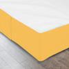 600 Thread Count 100% Cotton 1PC Tailored Pleated Bed Skirt Dust Ruffle Bed Skirt Never Lift Your Mattress Classic 18Drop Length Pleated Styling,Yellow/Split Queen view 4