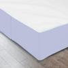 600 Thread Count 100% Cotton 1PC Tailored Pleated Bed Skirt Dust Ruffle Bed Skirt Never Lift Your Mattress Classic 18Drop Length Pleated Styling,Ice Blue/Split Queen view 4