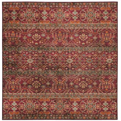 Linon Home Decor Products The Anywhere Washable Rug Yarit Garnet & Ivory 3' X 5' Accent Rug