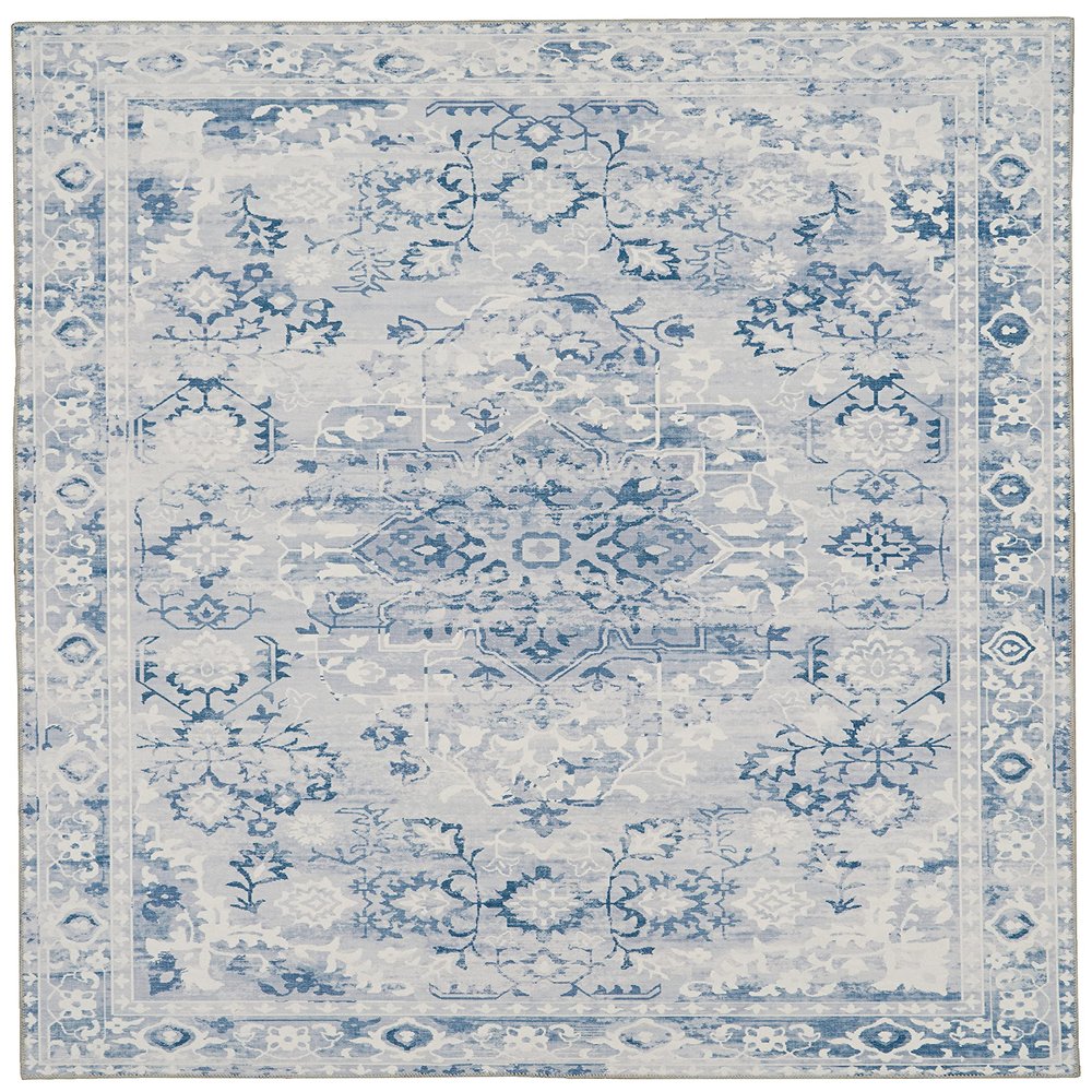 Linon Home Decor Products The Anywhere Washable Rug Klinch Grey & Ivory 3' X 5' Accent Rug