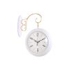 KJLY Double-Sided Wall Clock, 360-Degree Rotation Creative Fashion Wall ClockQuartz Movement Means The Clock is Very Accurate (Color : White) view 1