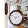 KJLY Double-Sided Wall Clock, 360-Degree Rotation Creative Fashion Wall ClockQuartz Movement Means The Clock is Very Accurate (Color : White) view 3