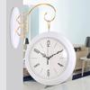 KJLY Double-Sided Wall Clock, 360-Degree Rotation Creative Fashion Wall ClockQuartz Movement Means The Clock is Very Accurate (Color : White) view 4