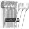 Elegant Novelty Silver Salad Plastic Forks (384) view 1