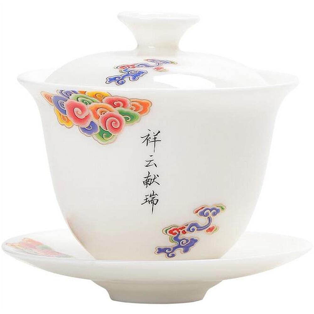 180ml Hand Painted Ceramic Cover Bowl Tea Cup Gaiwan Kung Fu Tea Set Decoration