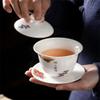 180ml Hand Painted Ceramic Cover Bowl Tea Cup Gaiwan Kung Fu Tea Set Decoration view 4