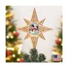Snow In Love Wooden Tree Topper by Dona Gelsinger view 1