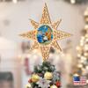 Snow In Love Wooden Tree Topper by Dona Gelsinger view 2