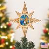 Snow In Love Wooden Tree Topper by Dona Gelsinger view 4