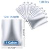 100 Pieces 1 Gallon Mylar Bags 10 x 14 Inch, 5 Mil Mylar Bags for Food Storage Coffee Tea Beans Dry Food, Thick Sealable Mylar Bag view 2
