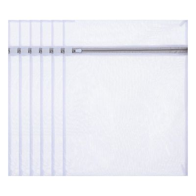 6PCS Laundry Bag Mesh Laundry Bag, Durable Mesh Laundry Bag with Zip Closure, Reusable Durable Washing Machine Bag for Blouse, Hosiery, Stocking, Underwear, Bra Lingerie, Lingerie Baby Clothes 6060CM
