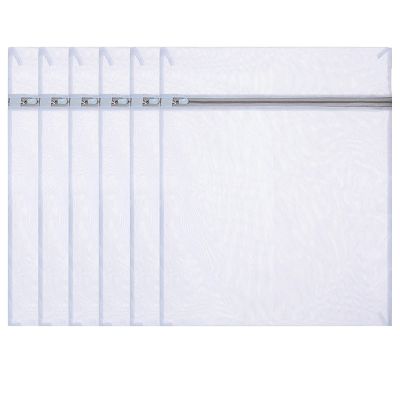 6PCS Laundry Bag Mesh Laundry Bag, Durable Mesh Laundry Bag with Zip Closure, Reusable Durable Washing Machine Bag for Blouse, Hosiery, Stocking, Underwear, Bra Lingerie, Lingerie Baby Clothes 4050CM