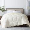 Soft 1000 TC Goose Down Alternative Egyptian Cotton Comforter Set (Comforter + 2 Pillow Cases) 400 GSM King Ivory 90'' x 104'' view 3