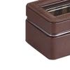 Benjara Watch Case with 4 Slots and Removable Cushions- Brown view 2