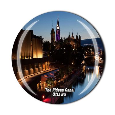 Canada Ottawa 3D The Rideau Canal Fridge Magnet Souvenir Crystal Glass Magnet Travel Souvenir Collection Gift Home Kitchen Decoration