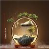 HSINYA Tabletop Water Fountains - Indoor Waterfall with Mist LED - Japanese Indoor Water Fountains for Meditation - Includes Backflow Incense and Fake Plants - Feng Shui Decor for Good Luck and Wealth view 2