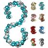 6 FEET Christmas Ball Garland Ornaments Shatterproof Xmas Hanging Balls Decorations for Home Indoor Outdoor Mantel Holiday Party Wedding Tree - Lake Blue and Silver view 1