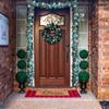 6 FEET Christmas Ball Garland Ornaments Shatterproof Xmas Hanging Balls Decorations for Home Indoor Outdoor Mantel Holiday Party Wedding Tree - Lake Blue and Silver view 2