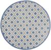 HomeRoots Blue/Grey 100% Polypropylene 5 Round Blue and Gray Indoor Outdoor Area Rug view 1