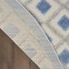 HomeRoots Blue/Grey 100% Polypropylene 5 Round Blue and Gray Indoor Outdoor Area Rug view 4