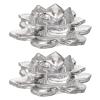 2Pcs Lotus Candle Holder Crystal Tealight Holders Votive Candle Cups for Home Decoration Votive Activity Wedding view 1